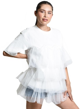 Blusa Roman Fashion manga al codo para mujer