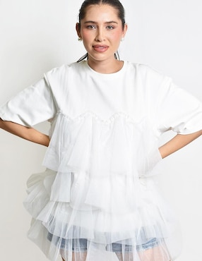 Blusa Roman Fashion manga al codo para mujer