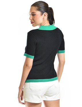Blusa Roman Fashion manga corta para mujer