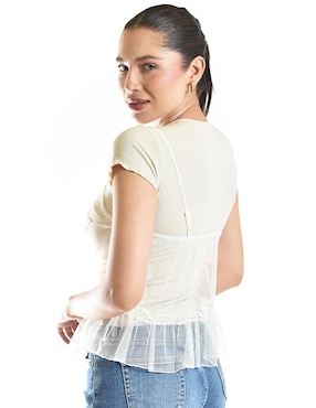 Blusa Roman Fashion manga corta para mujer