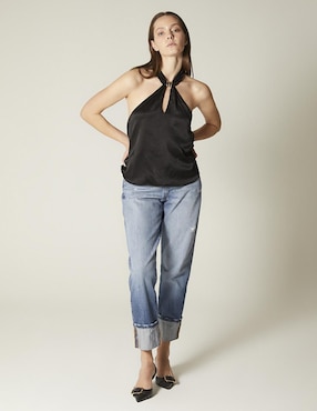 Jeans slim Studio F corte cintura para mujer