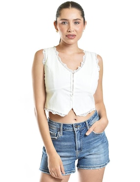 Blusa Roman Fashion sin manga para mujer