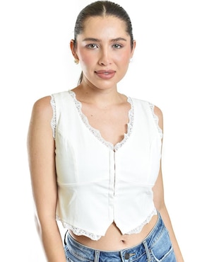 Blusa Roman Fashion sin manga para mujer