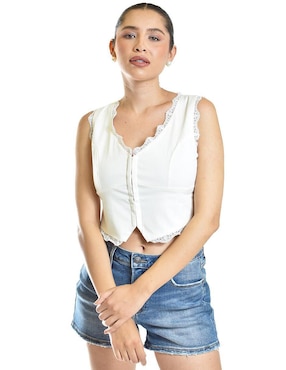 Blusa Roman Fashion sin manga para mujer