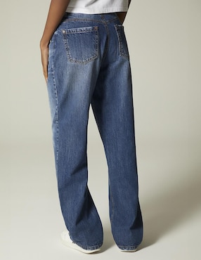 Jeans amplio Studio F corte cintura alta para mujer