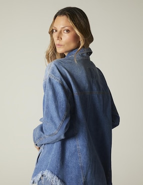Camisa Studio F de algodón manga larga para mujer