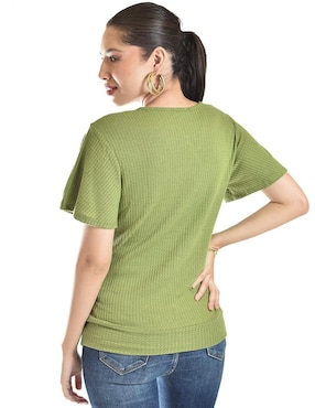Blusa Roman Fashion manga corta para mujer