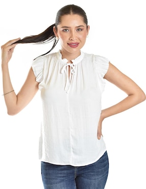 Blusa Roman Fashion manga corta para mujer