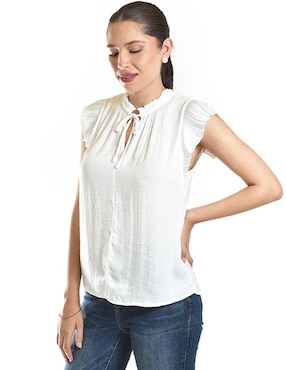 Blusa Roman Fashion manga corta para mujer