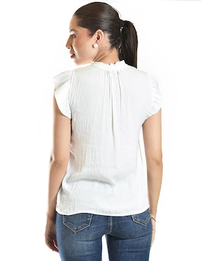 Blusa Roman Fashion manga corta para mujer