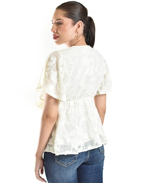 Blusa Roman Fashion manga corta para mujer