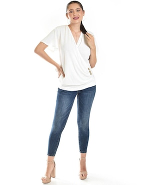 Blusa Roman Fashion manga corta para mujer