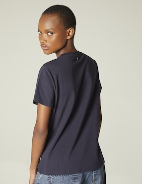 Playera manga corta Studio F cuello redondo para mujer