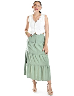 Falda midi Roman Fashion a la cintura