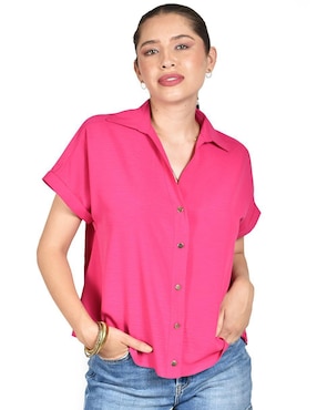 Blusa Roman Fashion manga corta para mujer