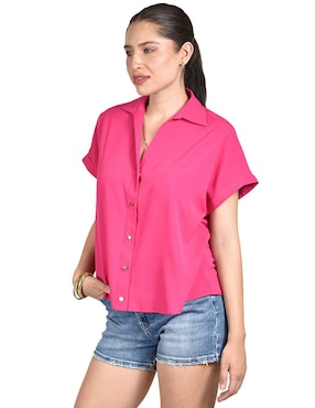 Blusa Roman Fashion manga corta para mujer
