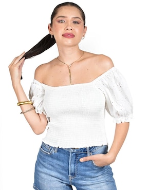 Blusa Roman Fashion manga corta para mujer