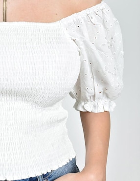 Blusa Roman Fashion manga corta para mujer