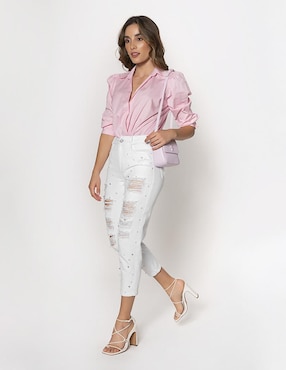 Jeans capri slim Studio F para mujer