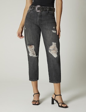 Jeans capri relajado Studio F para mujer