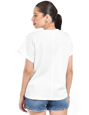 Blusa Roman Fashion manga corta para mujer