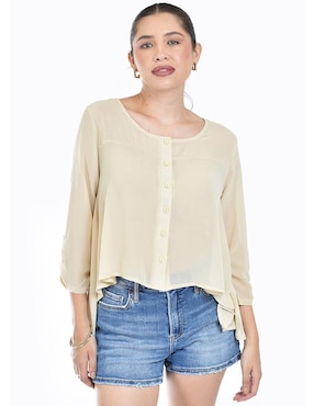Blusa Roman Fashion manga 3/4 para mujer