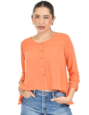 Blusa Roman Fashion manga 3/4 para mujer