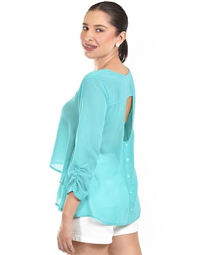 Blusa Roman Fashion manga 3/4 para mujer