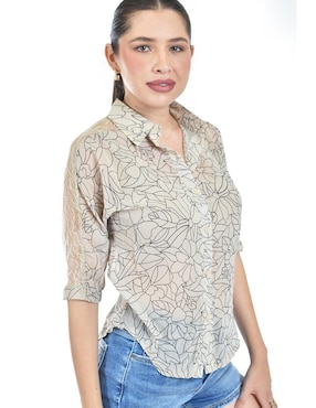Blusa Roman Fashion manga al codo para mujer