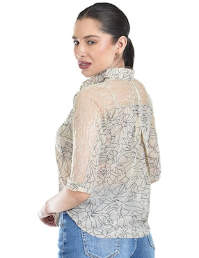 Blusa Roman Fashion manga al codo para mujer