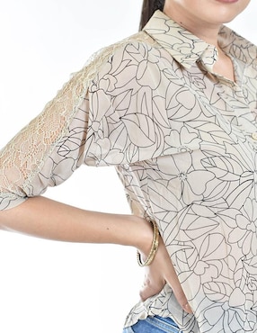 Blusa Roman Fashion manga al codo para mujer