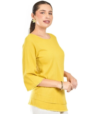 Blusa Roman Fashion manga 3/4 para mujer