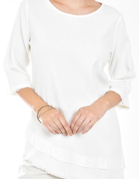 Blusa Roman Fashion manga 3/4 para mujer