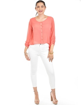 Blusa Roman Fashion manga 3/4 para mujer