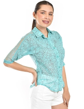 Blusa Roman Fashion manga al codo para mujer
