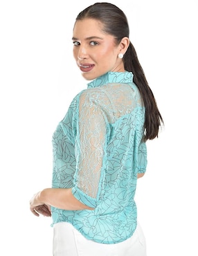 Blusa Roman Fashion manga al codo para mujer