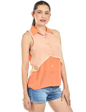 Blusa Roman Fashion sin manga para mujer