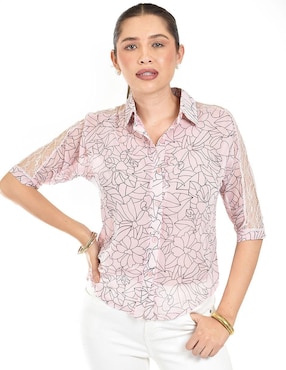 Blusa Roman Fashion manga al codo para mujer