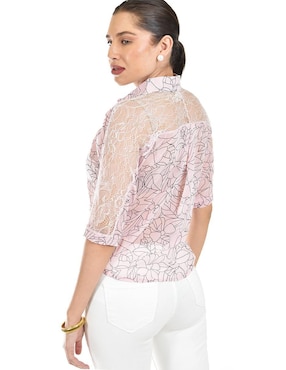 Blusa Roman Fashion manga al codo para mujer