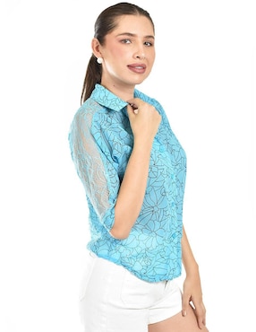 Blusa Roman Fashion manga al codo para mujer