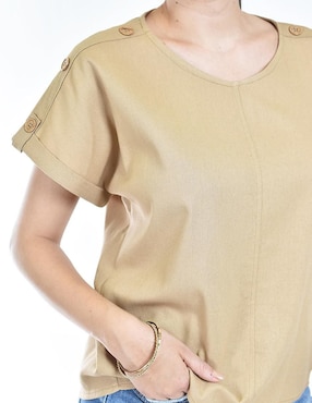 Blusa Roman Fashion manga corta para mujer