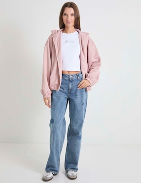 Top Hugo Blue cuello redondo