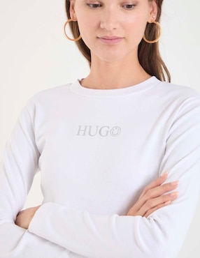 Top Hugo Blue cuello redondo