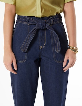 Jeans amplio Studio F corte cintura para mujer