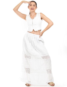 Falda larga Roman Fashion a la cintura