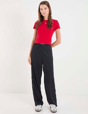 Pants straight Hugo Blue con elástico para mujer