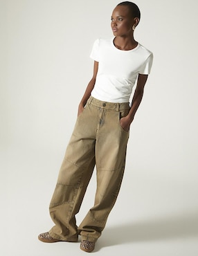 Jeans relaxed barrel Studio F para mujer