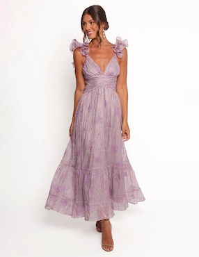 Vestido crop de fiesta Petal + Pup espalda cruzada