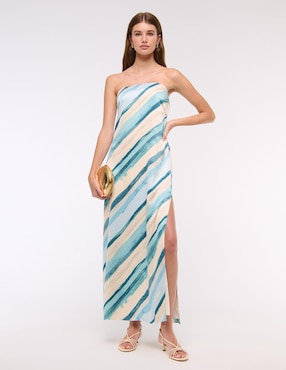 Vestido maxi casual Abercrombie & Fitch Sm25 para mujer