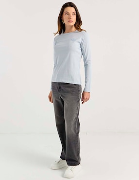 Blusa Hugo Blue manga larga para mujer